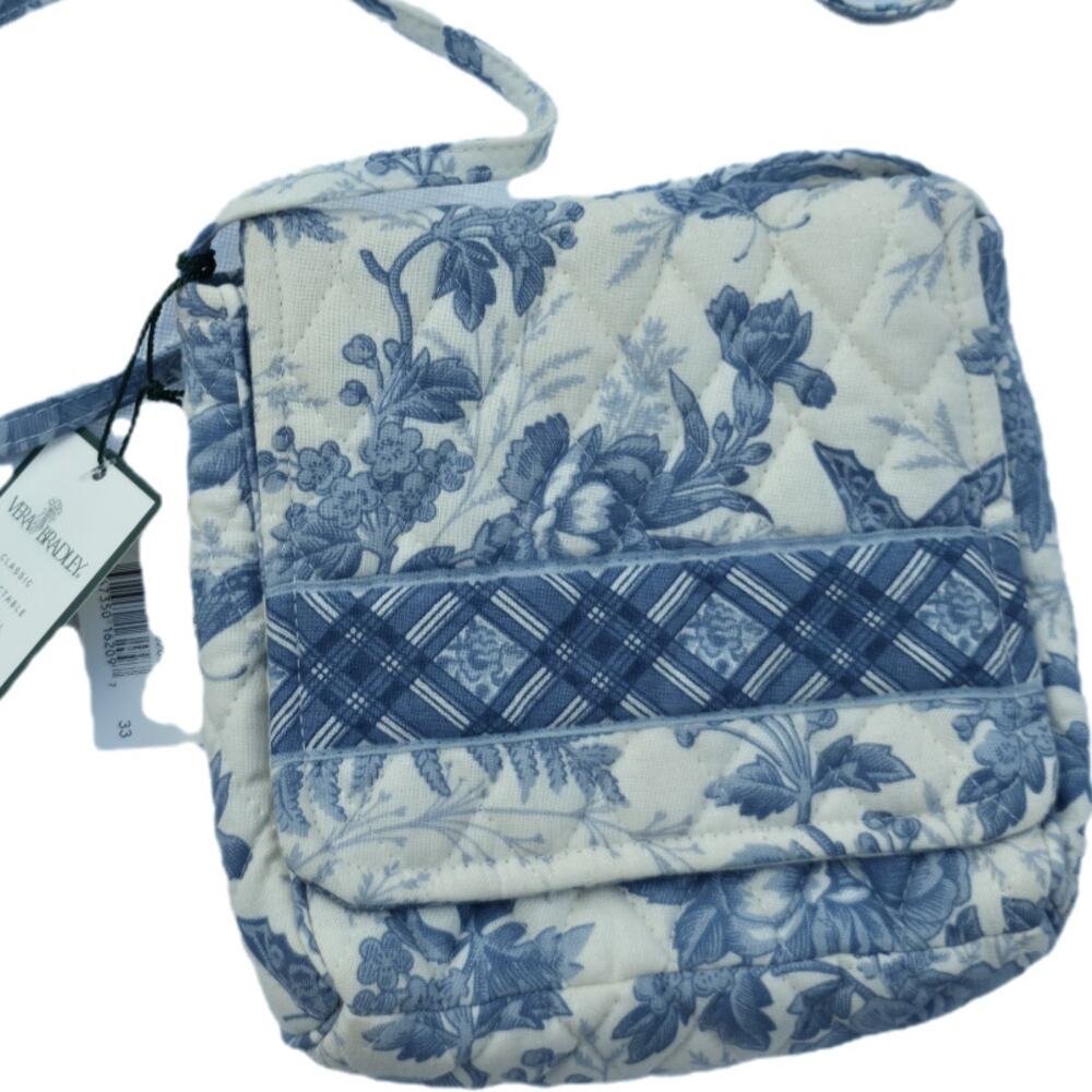 Vera Bradley Blue Toile Retired Blue Crossbody Bag Blue Cream White New NWT